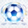 世界杯在线社区官方Logo - 一个足球与地球结合的图标